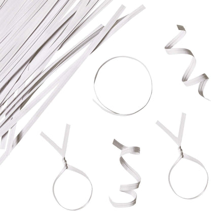 Paper Twist Ties 1000Pcs 6Inch White Color Cable Ties for Making Facial Face Mask Plants Party Cello Candy Gift Bags Cake Pop
