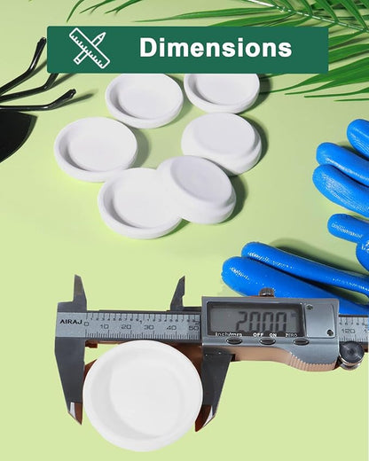 vensovo 2 Inch White Terracotta Plant Saucer Pots Tray - 12 pcs Mini Planter Saucers for Indoor & Outdoor Plants, Small Clay Trays Perfect for 1 Inch 1.5Inch Flower Pot