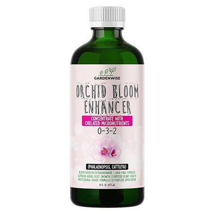0-3-2 Giant Bloom: Orchid Bloom Enhancer - Orchid Bloom Booster - Orchid Food Fertilizer Concentrate - Chelated Nutrients for Healthy Flower & Reblooms (16 OZ)