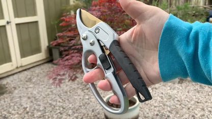 Pruning Shears Ratcheting Garden Tool | Pruners for Gardening Hand Tools | Branch Cutter | Flower Arrangements Supplies | Tree Pruner | Lawn and Garden Tools Gardening Supplies | Florist Supplies