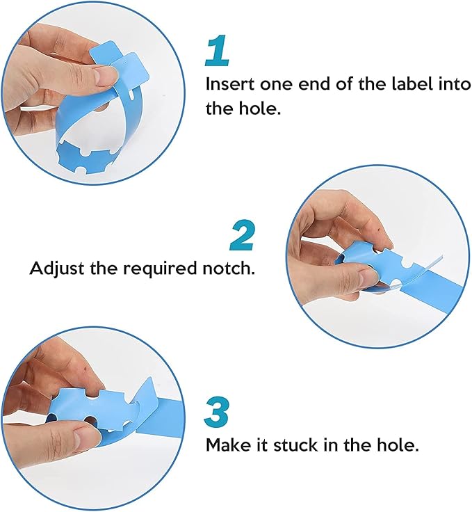 100Pcs Plant Tags Wrap Around Tree Tags Markers, Removable,Adjustable Garden Labels Plant Tags(8.27"x0.8", Blue)