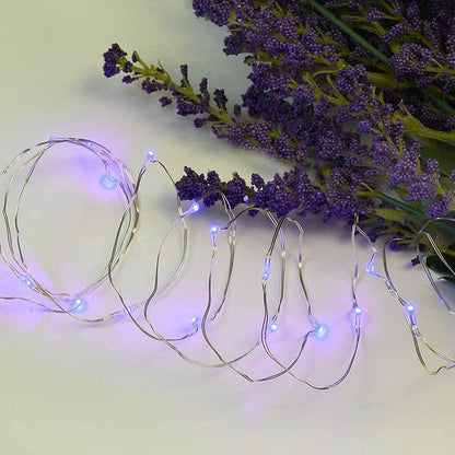 2 Pack Solar Powered Fairy String Lights Outdoor Waterproof 8 Modes Twinkle Christmas Decorations Lights, Each 33ft-100LED, 40ft-120LED, 66ft-200LED, 80ft-240LED, (Purple, 33)