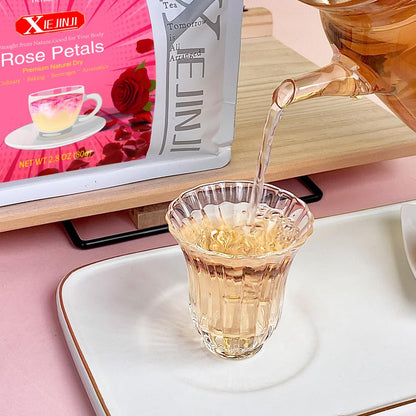 XIEJINJI Dried Rose Petals - 2.8oz/80g, Food-Grade Edible Rose Petals, Dried Flower Petals for Herbal Tea, Decoration, Baking, Crafting