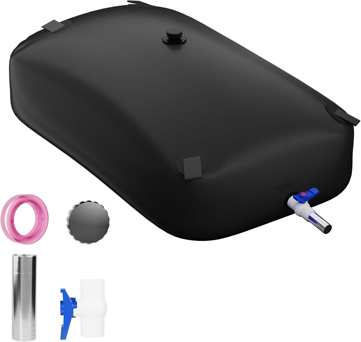 Large Capacity Water Storage Bladder, Portable Water Tank Containers, Bladder Tank for Drought Resistance, Fire Prevention, Emergency Water, Agricultural Irrigation Outdoor(110L/29Gal,Black)