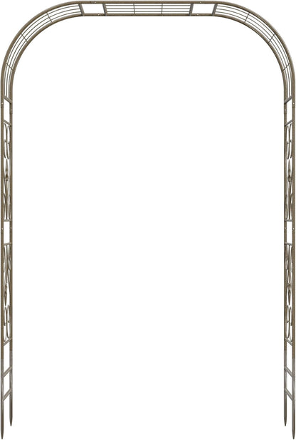 Jardineer Metal Garden Arbor,104.3-Inch Tall,Flat-Top Wrought Iron Outdoor Archway,Heavy-Duty Trellis for Climbing Plants,Perfect for Backyard Garden Entrance,Designed for Roses and Wisteria (Copper)
