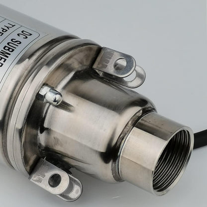 24V Stainless 3 Inch Bore 260W Solar DC Submersible Deep Well Pump Max.flow:2300L/h Max.H Lift 173.9ft Water Well Pump for Garden/Agricultural/Irrigation