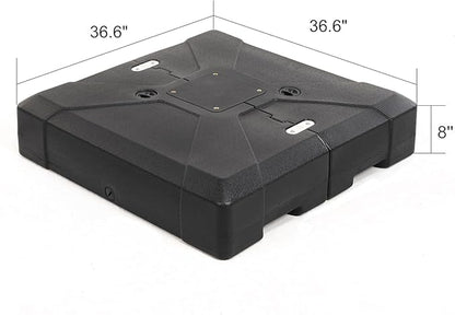 PURPLE LEAF 9 X 12 FT Cantilever Patio Umbrellas with Base Included, Large Square Offset Umbrella with 360° Rotation, Outdoor Aluminum Pool Umbrella for Pool Lawn Garden, Beige