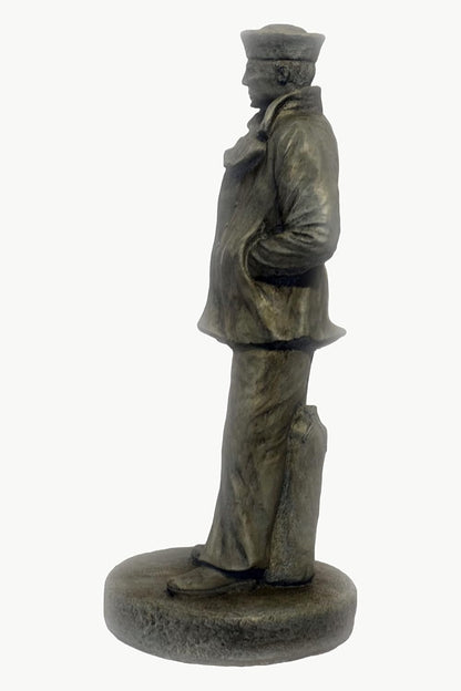 Solid Rock Stoneworks Patriotic Sailor Decorative Stone Statue 24" Tall Indigo Color