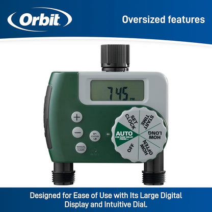 2-Pack Orbit 58910 Digital 2 Outlet Hose Faucet Timer