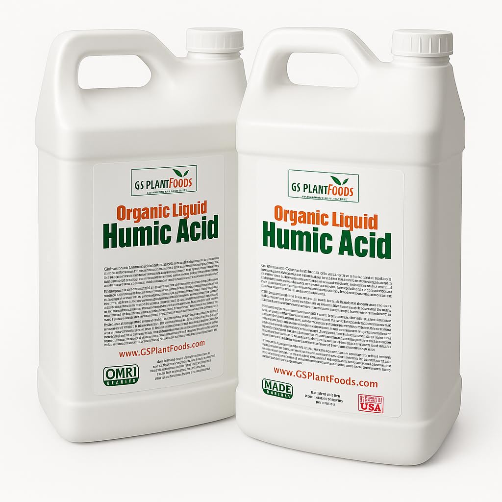 Humic Acid - Organic Liquid Humic Concentrate with Fulvic Acid - (5 Gallon Drum) - Multi-Purpose Soil Conditioner - Suitable for Gardens, Lawns, Houseplants & Trees