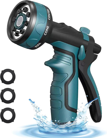Hose Nozzle,New Upgrade Garden Hose Nozzle,8 Adjustable Watering Patterns Hose Sprayer Nozzle & Water Hose Nozzle, Hose Sprayer Suitable for Watering Plants/Washing Cars/Showering Pets (Blue)