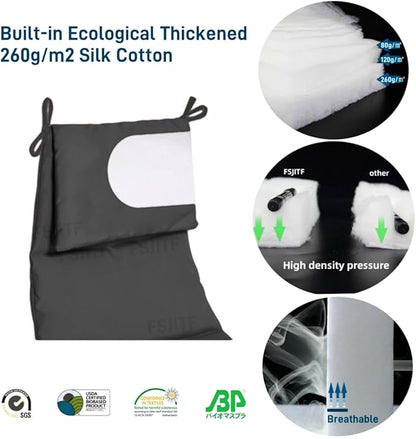 Outdoor Swing Chaise Lounge Replacement 2 pcs Cushion and Canopy,for Patio Furniture Hanging Hammock Chair Pad, Sun Resistant Breathable Waterproof