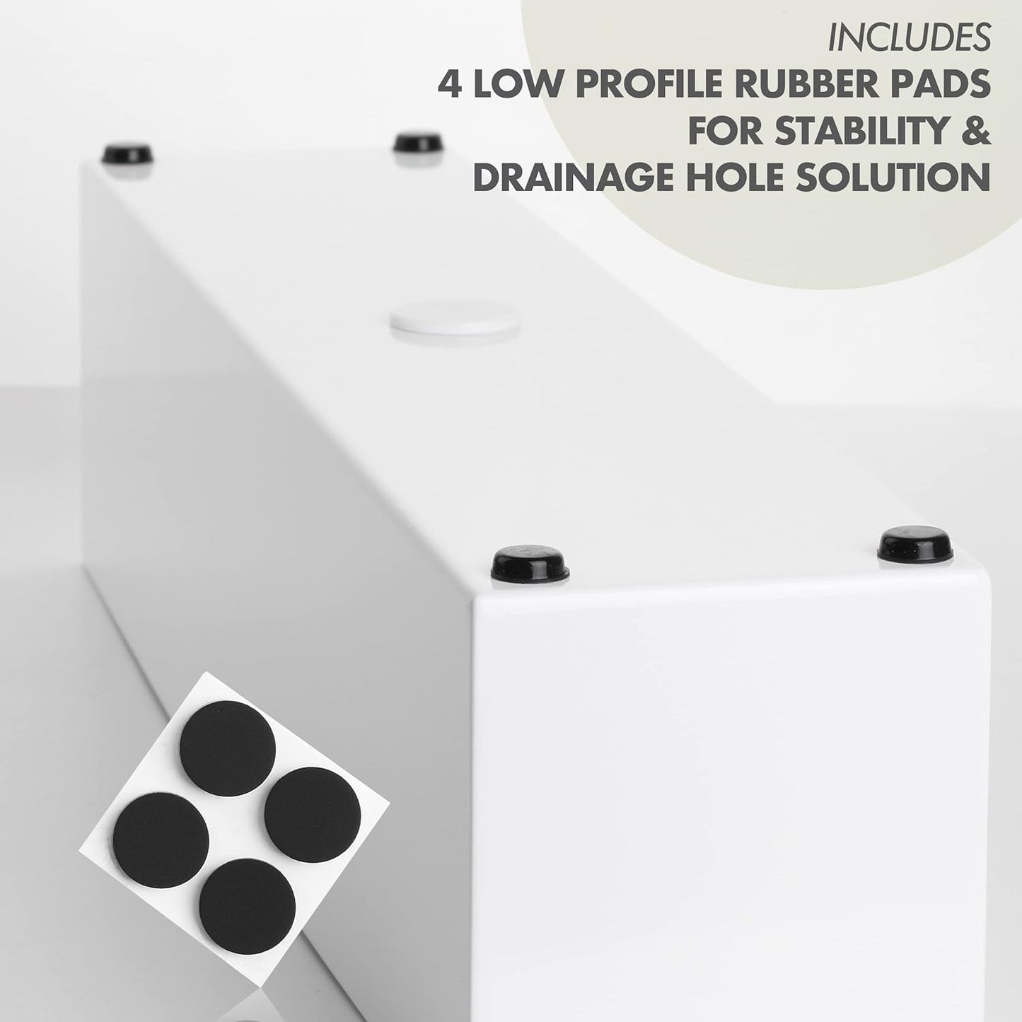 DR&Co Modern Rectangle Planter Box - 32" Metal Planter Ideal for Long Succulent, Rectangular Box for Table or Window Sill, Trough for Indoor Window, White