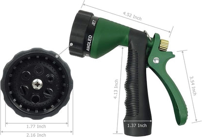 Garden Hose Nozzle Heavy Duty Water Hose Nozzle with Adjustable Watering Patterns High Pressure Sprayer Nozzles, Pefect for Car Washing and Pets Showering