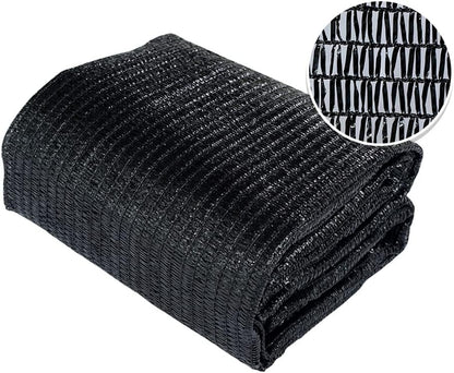 Agfabric 30% Shade Cloth 10X 20ft Sun Shade Coth Sunblock Shade Cloth Cover with Clips for Plants, Black