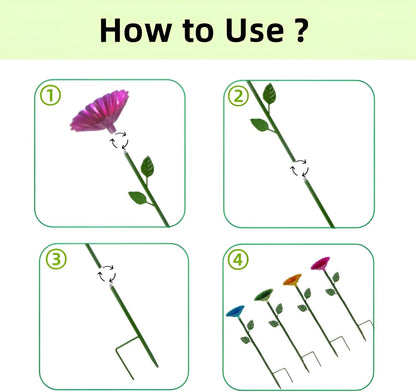 4 Pack Bee Watering Station Butterfly Water Feeder Cup with Flower Design Bee Bath Bowl Bird Bee Watering Cups for Outdoor Yard Garden Decor