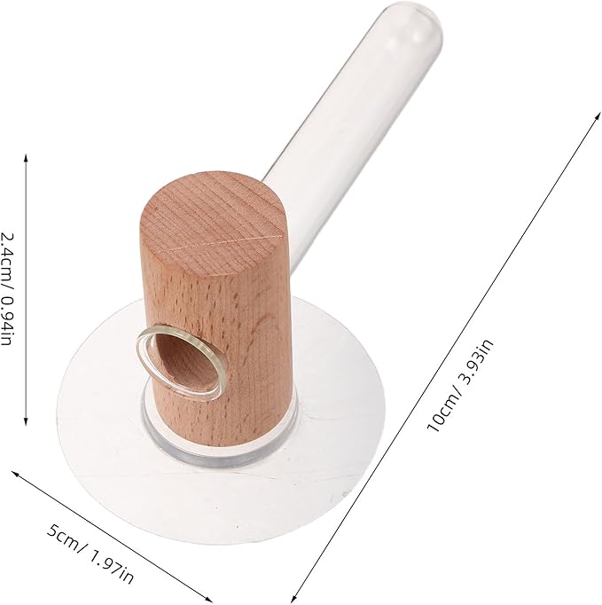 Milisten Plant Propagation Tubes: Wall Hanging Plant Terrarium with Wooden Stand Vase Glass Planter Stations for Hydroponic Flower Cutting Home Decor