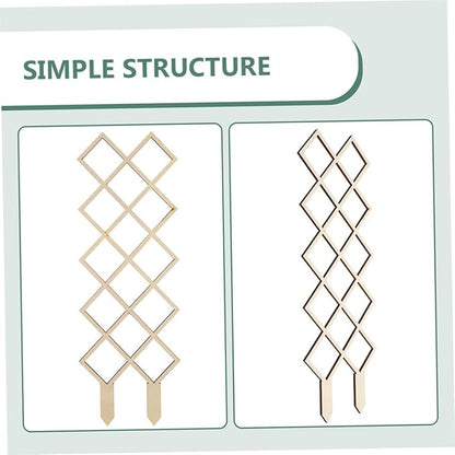 Wooden Plant Trellis Climbing Support with Elegant Honeycomb Design Indoor Garden Frame for Vines Orchids Tomatoes Easy Assembly Versatile Climbing Vegetable and Indoor Plant Stand