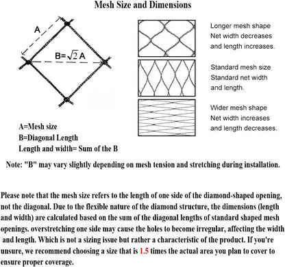 Woven Bird Netting 15X20 FT, 1/2" Mesh, Strong Bird Net Protect Fruit Trees, Blueberry, Vegetables, Strawberry Plants, Garden Netting Pest Barrier, Against Deer, Squirres, Small Critters