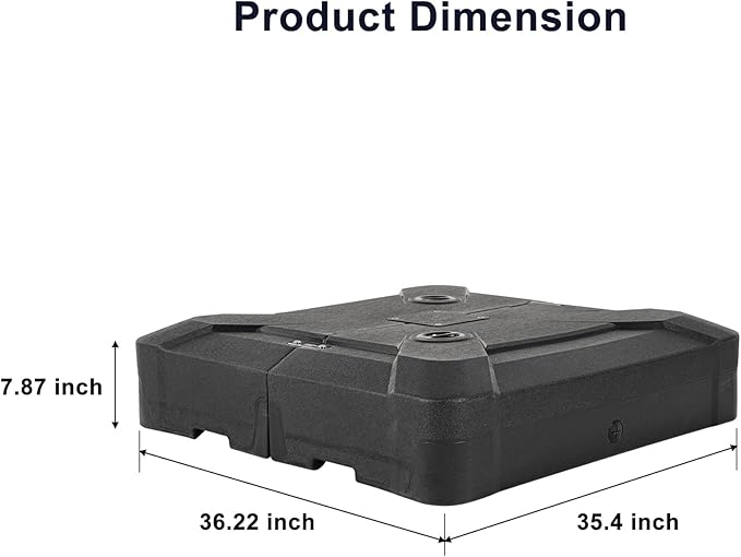 PURPLE LEAF 9' x 12' Cantilever Patio Umbrella Outdoor Umbrella with 280lbs Base Large Rectangular Windproof Offset Umbrella for Pool Deck Garden, Ocean Slate