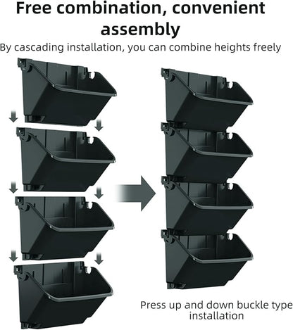 Self-Watering Wall-Mounted Planter Indoor/Outdoor Decor, Wall Planter Indoor Vertical Living Green PlantWall with 4 Pots Easy Installation 12.9''x5.5'' x26.7''
