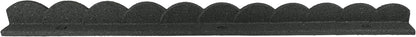 Playsafer L Shaped Flexible Rubber Scalloped Edger for Lawns Landscaping and Playground | Easy No Dig Installation| 4' Long (4, Dark Gray)