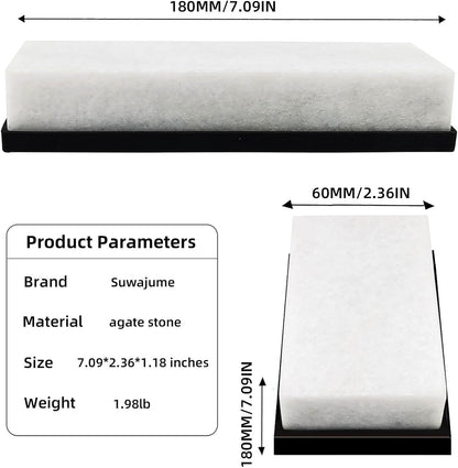 Knife Sharpening Stone,8000 Grit Whetstone Final Fine Polishing Natural White Honing Oilstone for Knives Tools,Cutting Tools