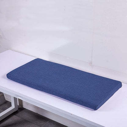 Memory Foam Chair Pads Non-Slip Rubber Back Indoor Swing /Settee Cushion 48inX18inX2in(122X45.5X5CM), Blue