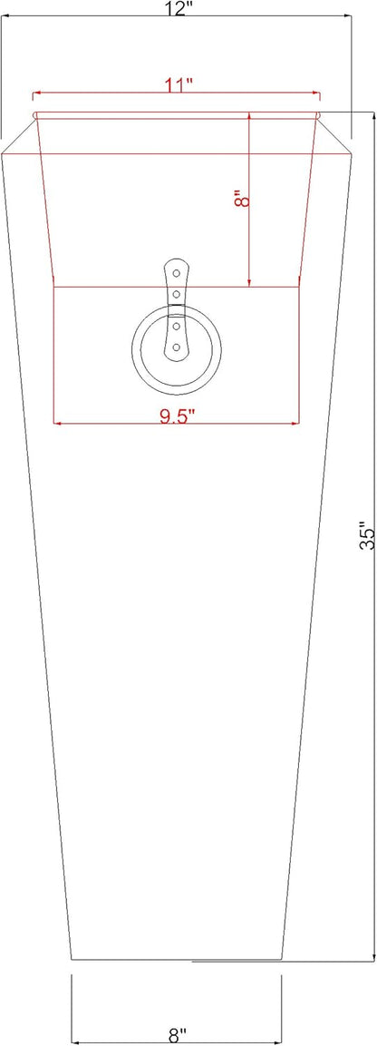 H Potter Patio Deck Indoor Outdoor Garden Flower Planter Set of 2 Rustic with Tray