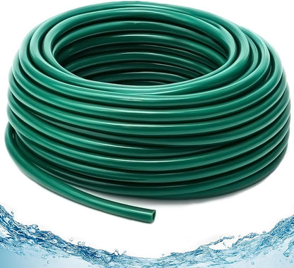 Bonviee 50ft 1/4 inch Drip Irrigation Tubing, Drip Irrigation Hose, Garden Watering Tube Line for Garden Watering System-Green