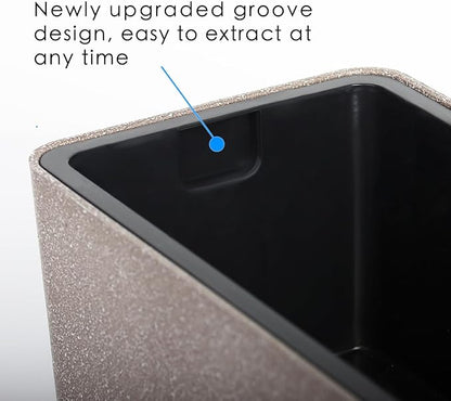 GardenBasix Elongated Self Watering Planter Pots Window Box 5.5 x 16 inch Indoor Home Garden Modern Decorative Planter Pot for All House Plants Flowers Herbs (Coffee,1-Pack)