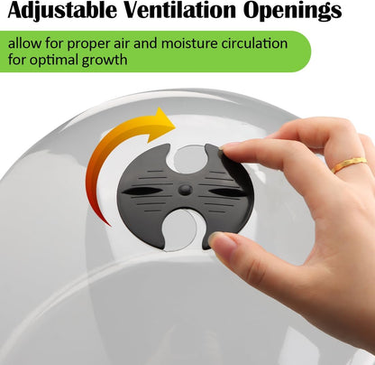 13 Inch Humidity Domes Garden Cloches for Plant Protection, Protectors from Animals, Garden Clear Plant Cover with Ventilation Holes 5 Pack