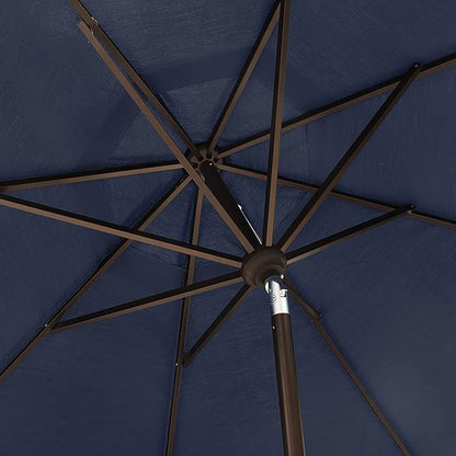 EliteShade USA 10-Year-Non-Fading 9Ft Market Umbrella Patio Umbrella Outdoor Table Umbrella with Ventilation, Navy Blue