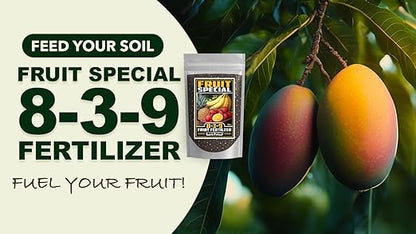 Fertilizer Commercial Grade | Fruit Special 8-3-9 | 5 Ounces | Custom Professional Mix Blend | Macronutrients & Micronutrients | Tropical Fruit Plants & Trees | Flowering Post-Harvest Recovery Formula