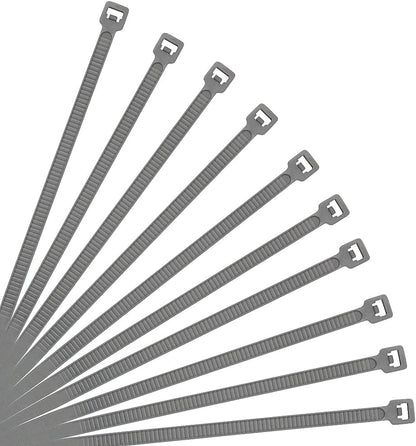 XINGO Nylon Cable Zip Ties Self Locking Plastic Wire Ties with 40 Lbs Tensile Strength for Indoor and Outdoor 12 Inch 500 Pack Silver Grey