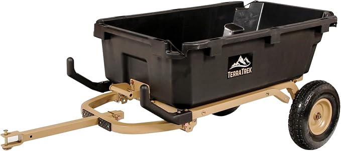 Heavy-Duty Garden Cart on Wheels – 7 Cu. Ft. 2-in-1 Utility Wagon & Wheelbarrow, Push or Tow Design, 600 lb. Capacity, All-Terrain Utility Cart with 13" No-Flat Wheels