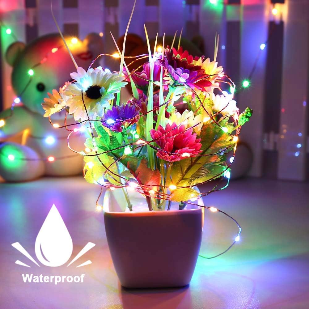 Brizled 2 Pack Each 200 LED 66ff Multicolor Solar Christmas Lights, Colored Solar String Lights 8 Modes Twinkling Fairy Lights with Memory Waterproof Twinkle Lights for Outdoor Garden Party Tree Decor