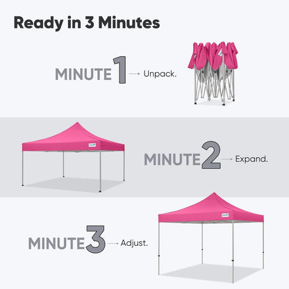 Quictent 10x10 Heavy Duty Pop Up Canopy Tent- Easy up Outdoor Commercial Canopies, Waterproof, 11ft Interior Height, Easy Setup, Includes Sand Weight Bags and Wheeled Carry Bag