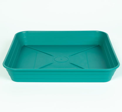 4 Pack Square Plant Saucer Tray 6 inch, 6 8 10 12 14 16 18 20 inch Heavy Duty Plastic Square Plant Saucers for Indoors Outdoor, Flower Planter Drip Trays for Pots, Seed Starting Tray