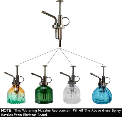Sprayers Watering Nozzles, Plastic Bronze Top Pump, Replacement for Glass Plant Mister Spray Bottle
