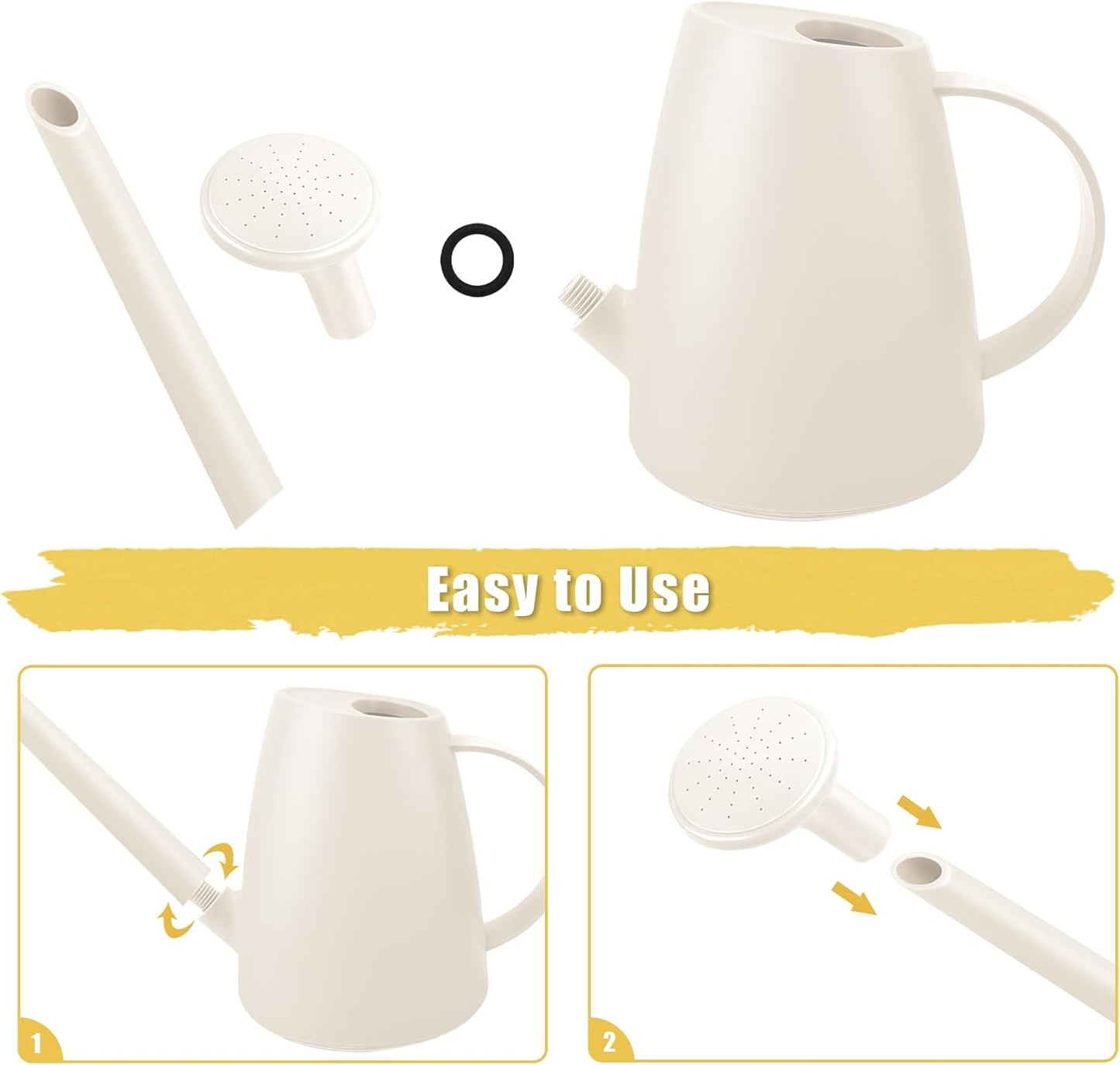 Watering Can for Indoor Plants, Small Watering Cans for House Plant Garden Flower, Long Spout Water Can for Outdoor Watering Plants 1.8L 1/2 Gallon