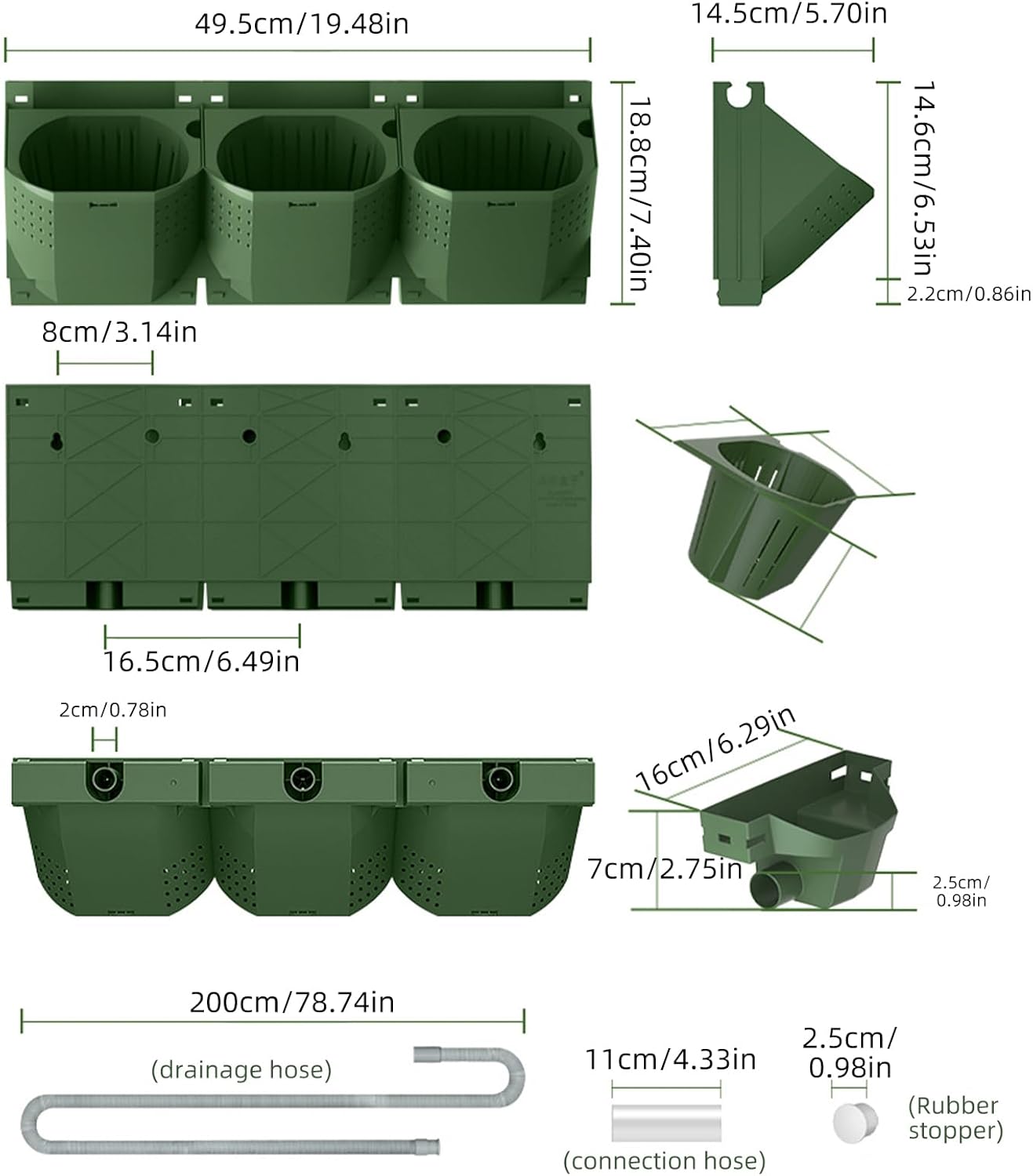 Self Watering Wall Planter with 36 Pots, Vertical Garden Planter for Indoor Plants, Wall Mounted planters Hanging Flower Herbs Vegetables for Garden (36POTS with Irrigation System)