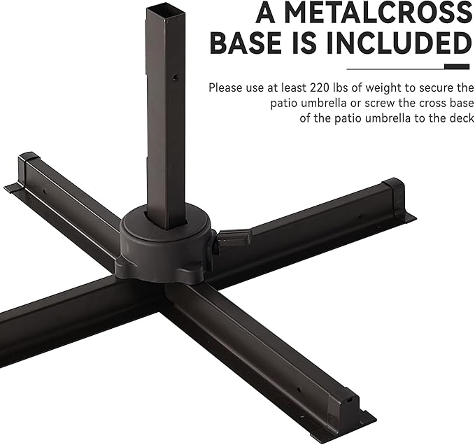 9' X 12' Cantilever Patio Umbrella 360°Rotation Rectangular Outdoor Large Offset Umbrellas Heavy Duty Windproof for Garden Deck Pool Backyard, Black