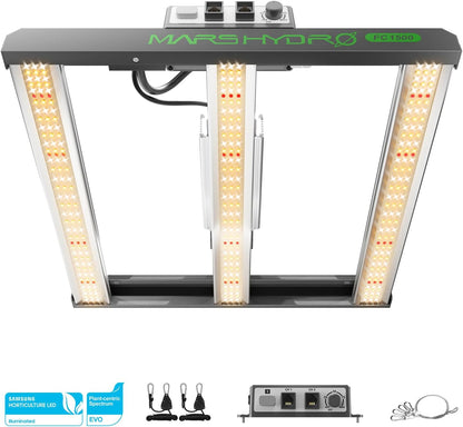 2024 MARS HYDRO FC1500 EVO 150W, Samsung LM301H EVO LED Grow Light 2x2 ft Coverage Full Spectrum Daisy Chain Dimmable Bar Style Grow Lamp for Indoor Plants