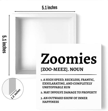 Gifts for Dog Lovers Wooden Box Sign, Pet Definition Home Decor, Dog Themed Birthday Party Decorations Wood Block Signs Decoration for Home Desk Table Shelf