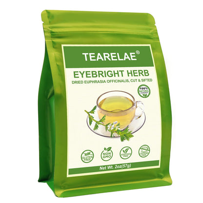 TEARELAE - Eyebright Herb - Pure Natural Eufrasia - Dried Euphrasia Officinalis Herbal Tea - Cut & Sifted - Loose Leaf - Caffeine-Free - Rich in Antioxidants - 2oz/57g