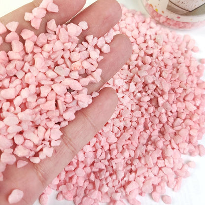 HappyFiller 2-5mm Pink Pea Gravel,Fairy Garden Mini Rocks,Terrarium Decor Pebble Stones,Succulent Caucts Planter Topper Dressing,Indoor Plants Granules,Aquarium Fish Tank,1.1 LB