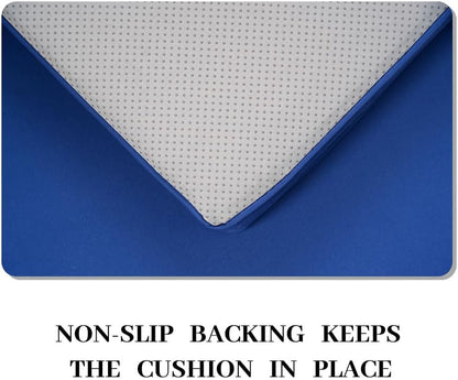 3-Pack Outdoor Patio Furniture Replacement Cushions Set–High-Elastic Sponge Cushions Fit 4-Piece Wicker Rattan Sofa, Loveseat & Chairs, 36x18x2 & 18x18x2, Waterproof, Fade-Resistant (Navy blue)