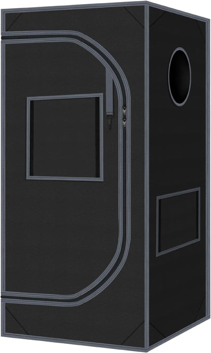 24"x24"x55" Grow Tent for Indoor Plants 600D Mylar Hydroponic High Reflective GrowTents for Plant Fruit Flower Veg Growing