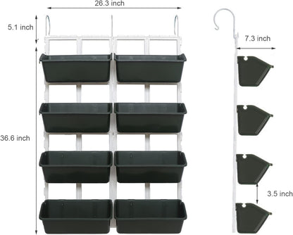 8 Pockets Vertical Garden Wall Planter Raised Beds Hanging Planter Wall Mounted Flower Beds for Flowers Vegetables Herb